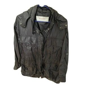 Vintage 90's COACH New York Black Windbreaker / Rain Coat Jacket Woman's XS/S